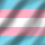 Transgender pride colors abstract background representing gender identity rights in India