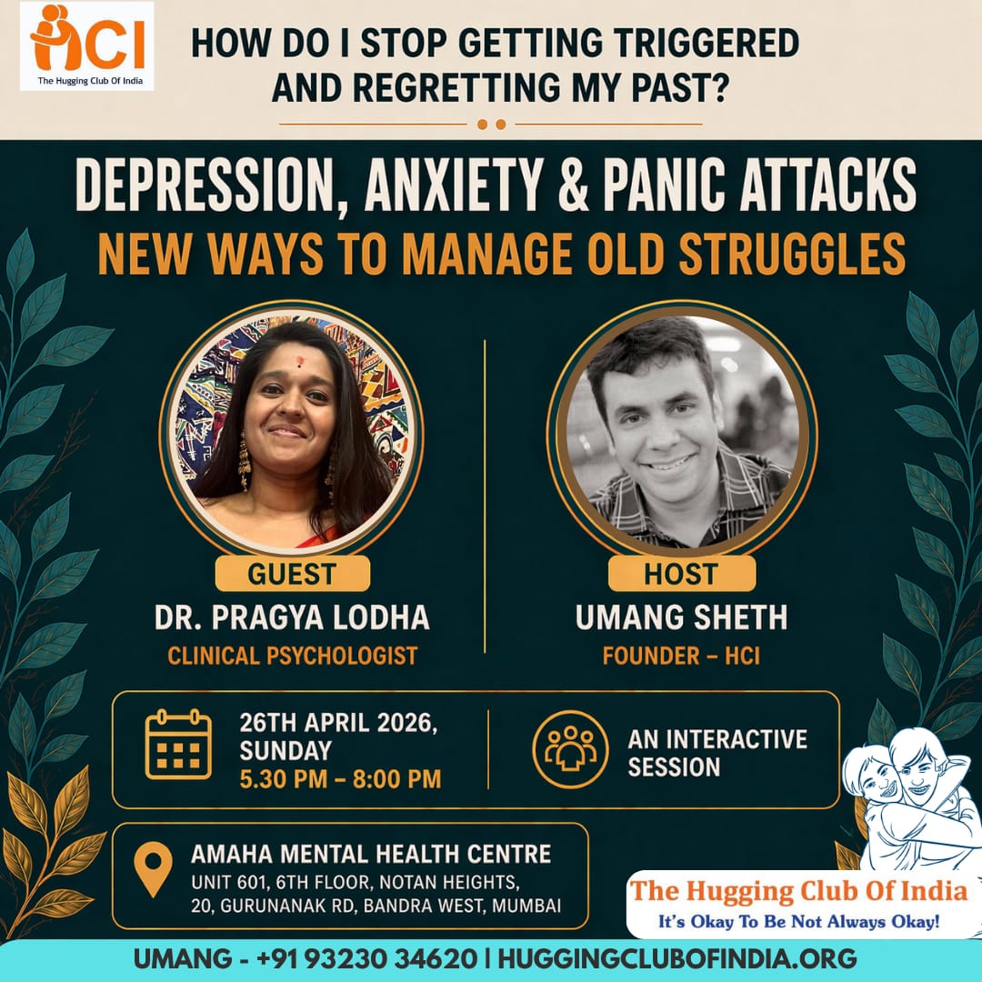 Mental health support session by The Hugging Club of India in Mumbai on managing triggers anxiety and depression